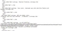 Facture EDF impayée : le spammeur qui ne maitrisait pas le html