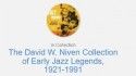 David Niven a rassemblé des centaines de standards du jazz archive.org les publie