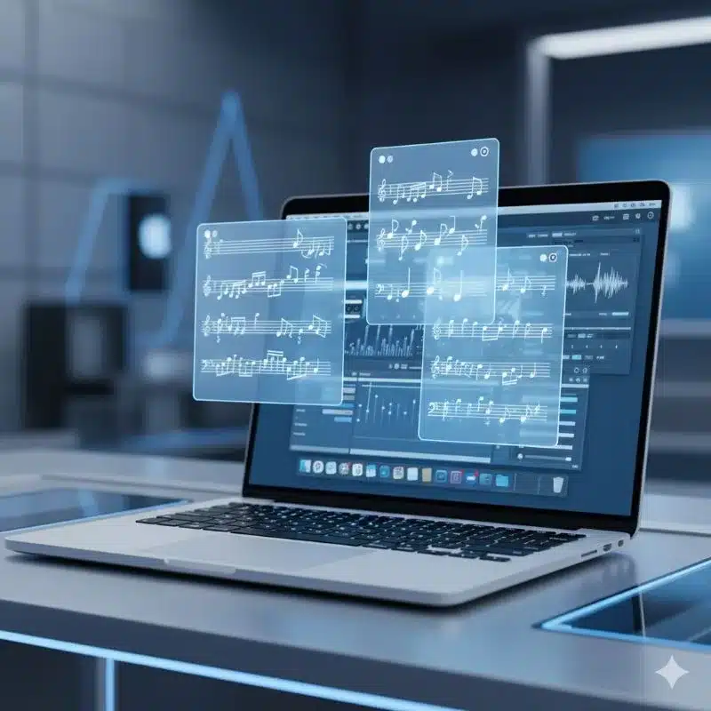 écran macOS Tahoe et logiciels musicaux