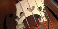 Chevalet de contrebasse avec micros piezo Underwood et The Realist installés, comparatif des capteurs pour contrebasse sur le Jipiblog.