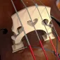 Chevalet de contrebasse avec micros piezo Underwood et The Realist installés, comparatif des capteurs pour contrebasse sur le Jipiblog.