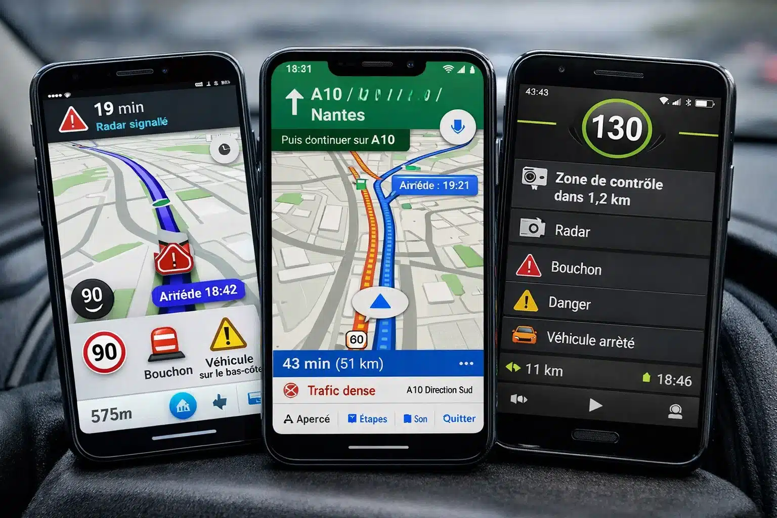Waze, Google maps ou eCoyote. Quelle application d'aide à le conduite choisir ?