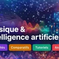 Musique et intelligence artificielle, visuel illustrant un nouveau site consacré aux actualités, comparatifs, tutoriels et analyses