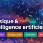 Musique et intelligence artificielle, visuel illustrant un nouveau site consacré aux actualités, comparatifs, tutoriels et analyses