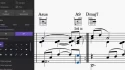 Screenshot of a music score with chord symbols Asus, A9, Dmaj7 and a '1st x:' ending; notes on the staff, with an editing toolbox visible on the left.