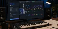 Export MIDI dans Mureka V9 affiché dans un séquenceur audio avec piano roll et clavier maître