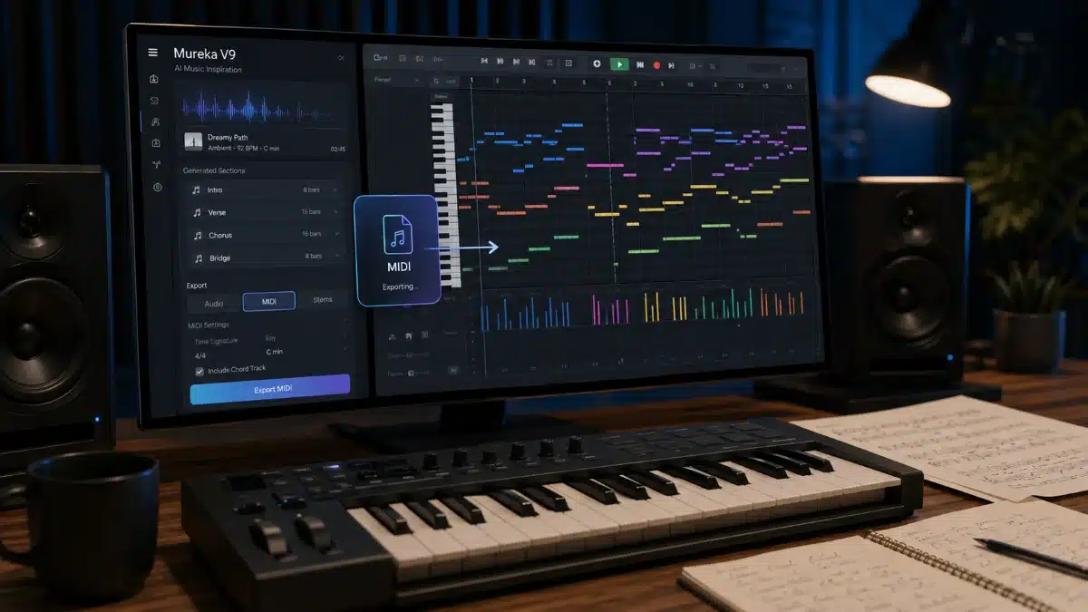 Mureka V9 et l’export MIDI : quand l’IA musicale rend enfin la main au musicien