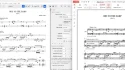 Comparaison de la partition Ode to the Harp importée dans Maestro et du PDF original, avant exportation au format MusicXML.