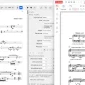 Comparaison de la partition Ode to the Harp importée dans Maestro et du PDF original, avant exportation au format MusicXML.